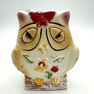 Vintage Porcelain Owl Napkin Holder Made in Japan Price Import